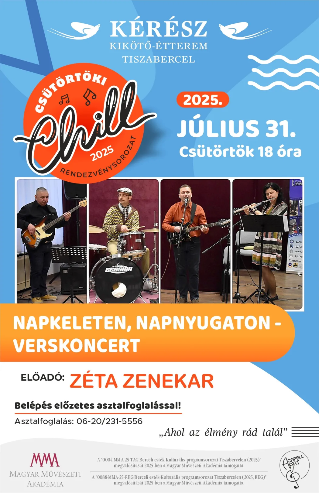 csütörtöki chill 2025 zéta zenekar