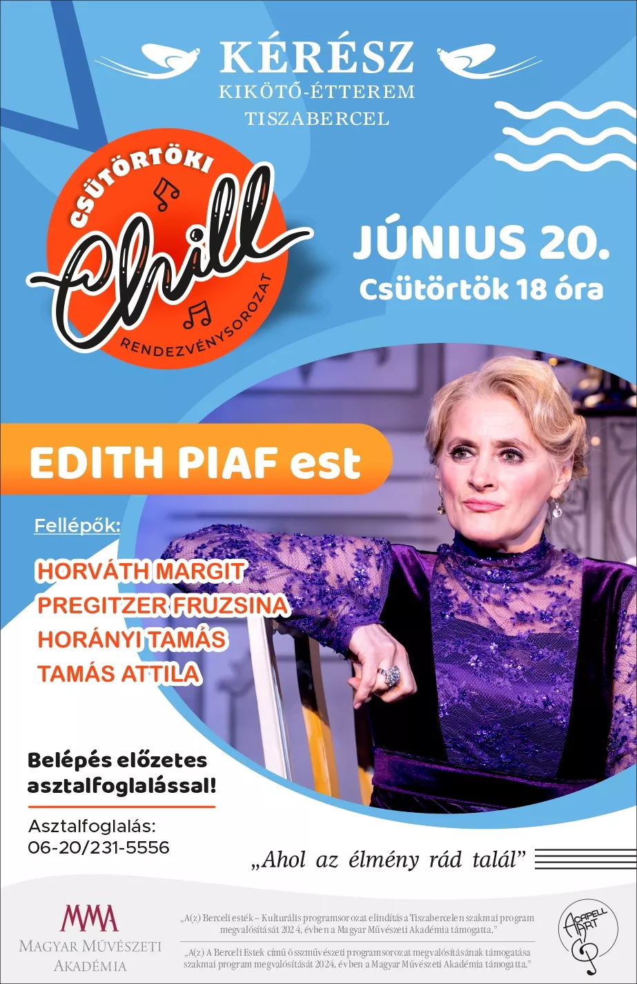 csütörtöki chill edith piaf est plakát 1
